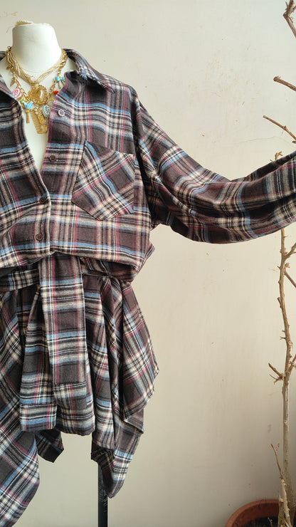 COMPLETO CHECK – CAMICIA & GONNA ASIMMETRICA
