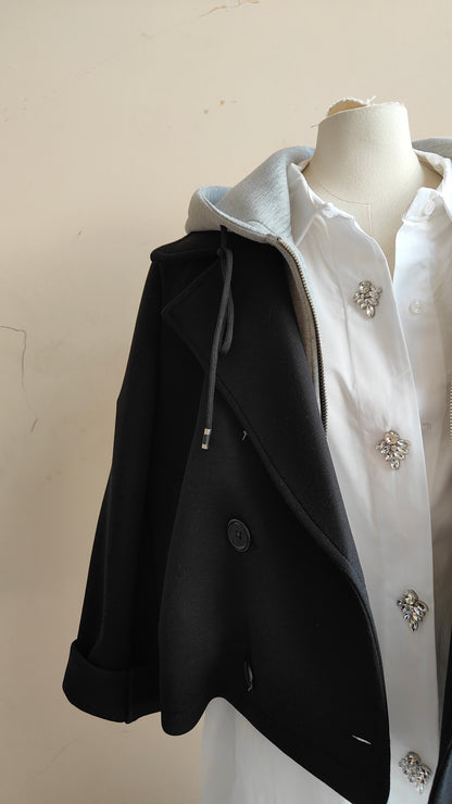 Giacca neoprene cappuccio