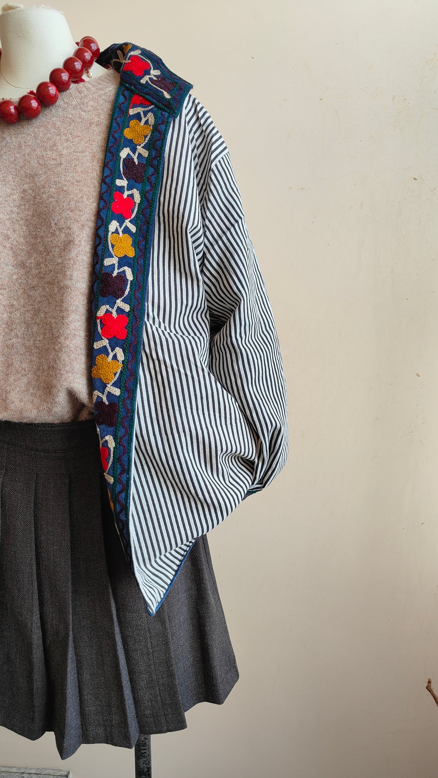 Giacca Boho con Tasche Laterali