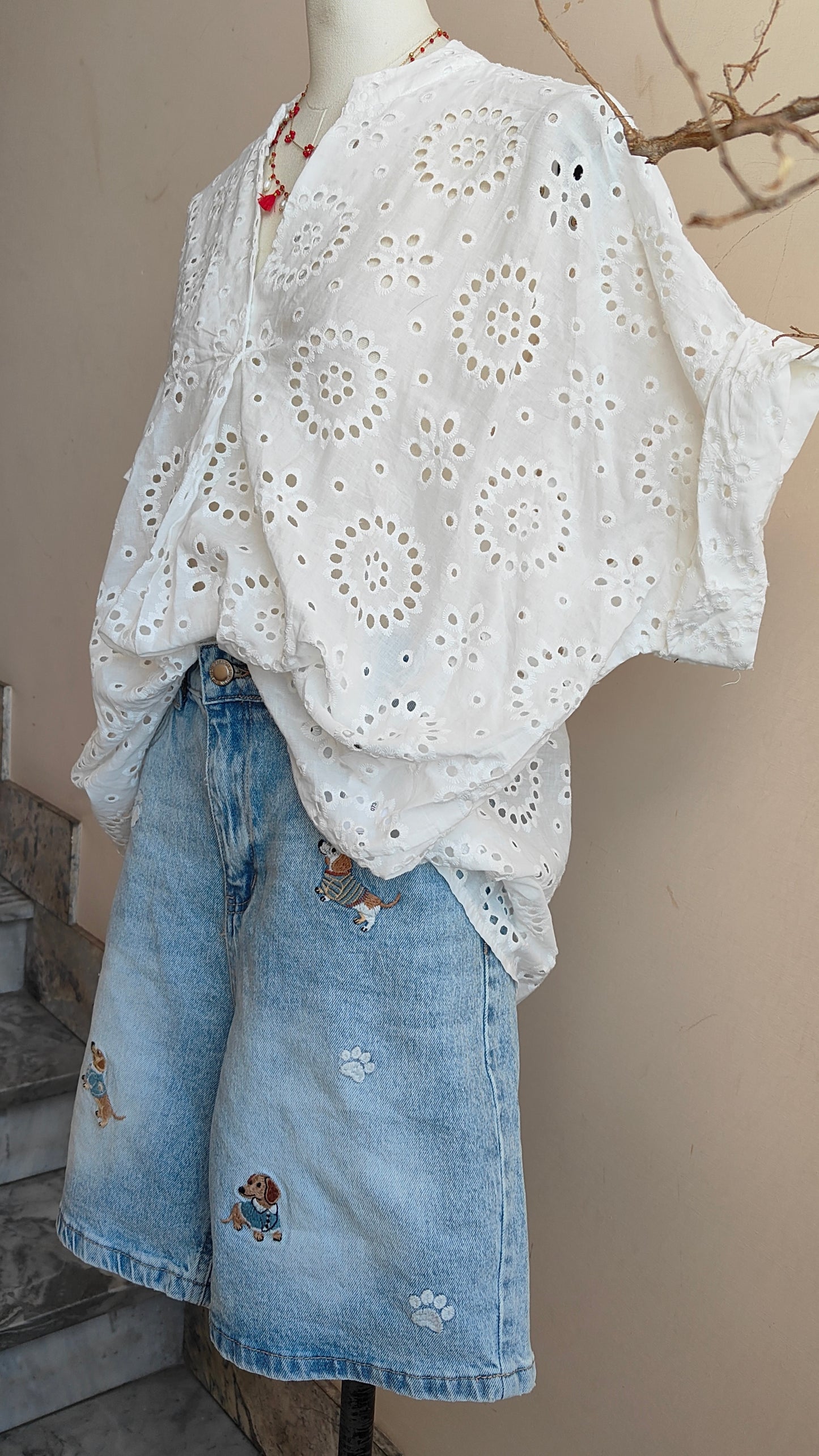 Camicia Broderie Fleur