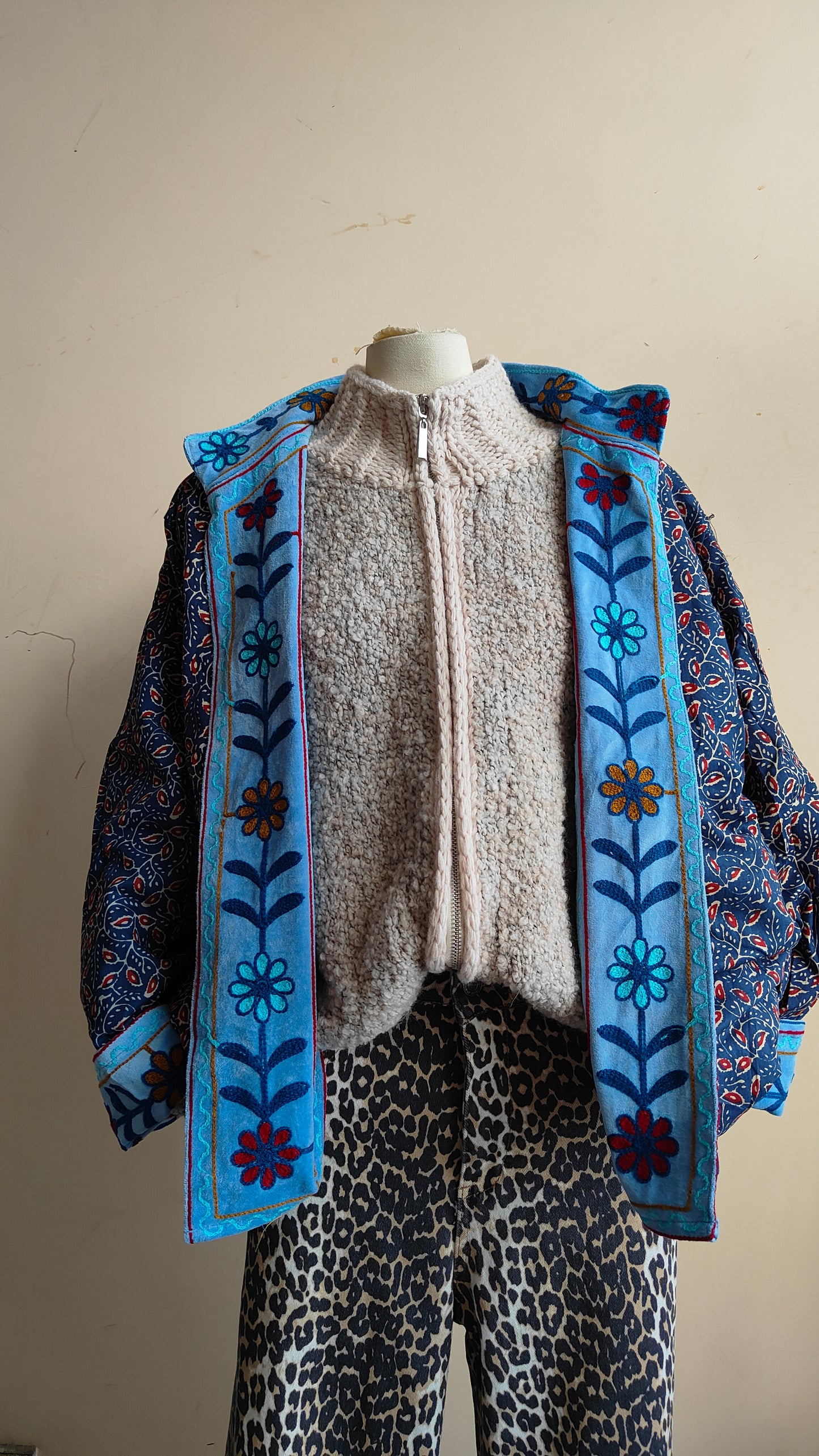 Giacca Boho con Tasche Laterali