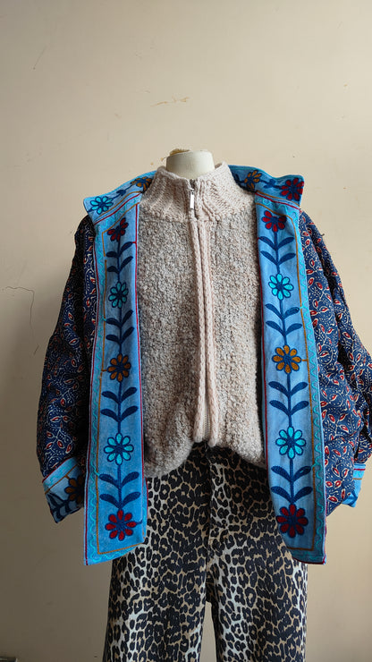 Giacca Boho con Tasche Laterali
