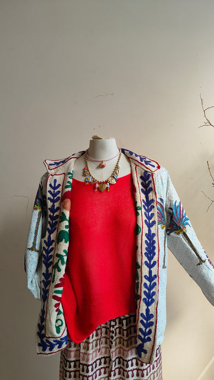 Giacca Boho tasche Canapa