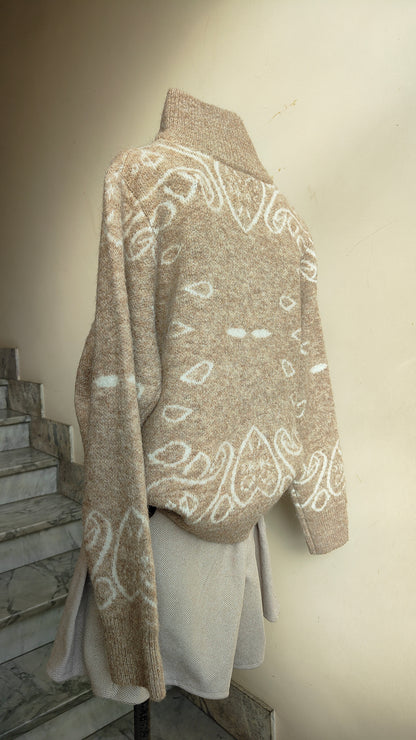Cardigan Paisley Zip