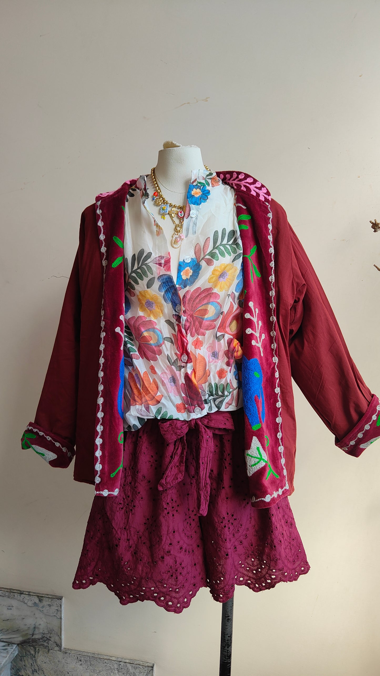 Giacca Boho con Tasche Laterali