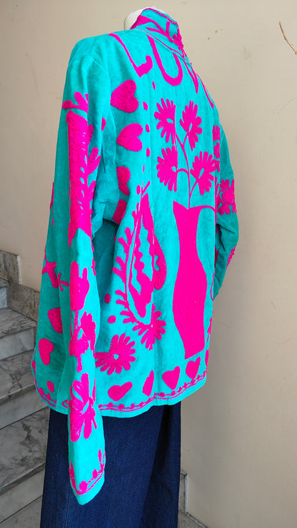 Giacca Boho con Tasche Laterali