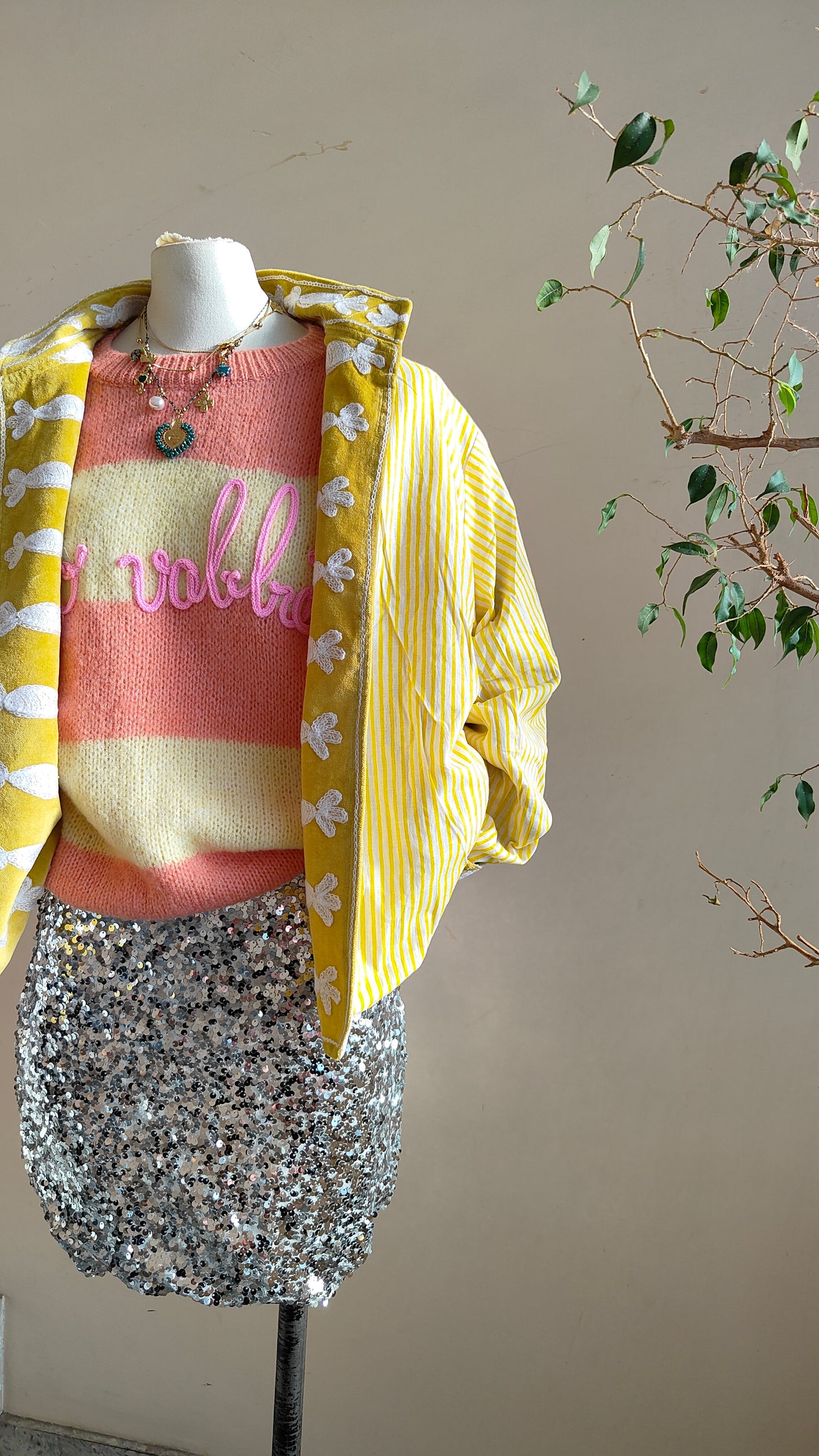 Giacca Boho con Tasche Laterali