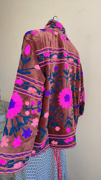 Giacca Boho con Tasche Laterali