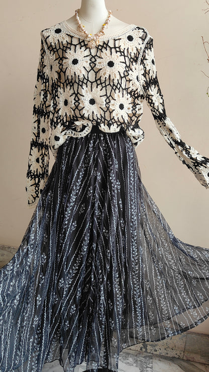 Maglia Intreccio Fiorito