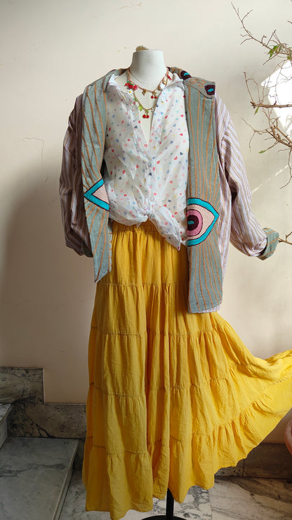 Giacca Boho con Tasche Laterali