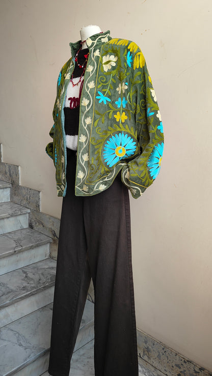 Giacca Boho con Tasche Laterali