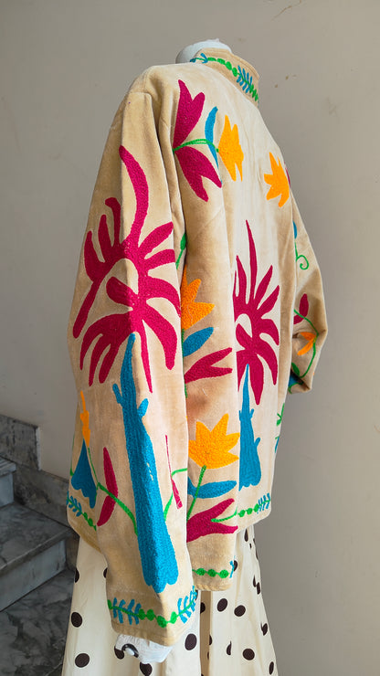 Giacca Boho con Tasche Laterali