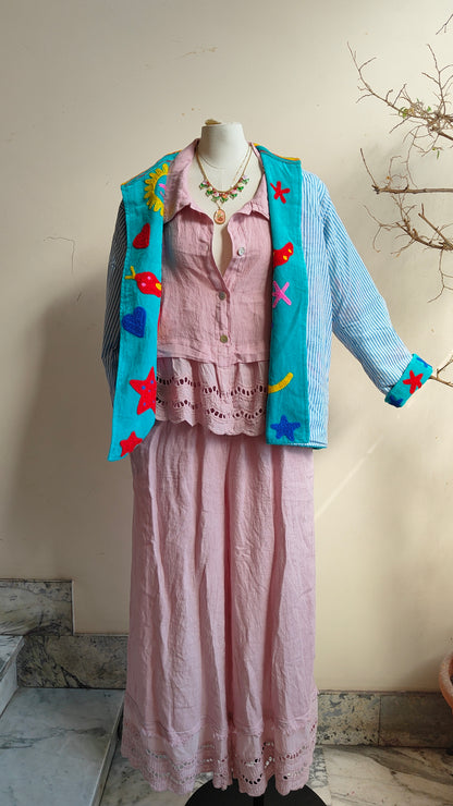 Giacca Boho con Tasche Laterali