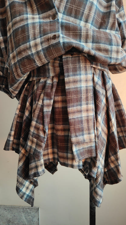 COMPLETO CHECK – CAMICIA & GONNA ASIMMETRICA