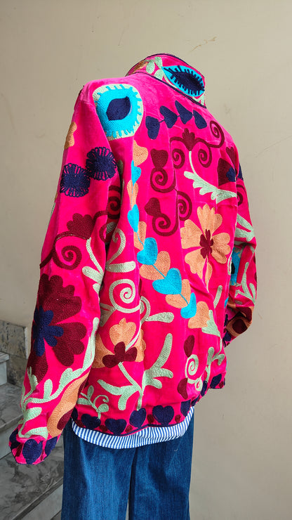 Giacca Boho con Tasche Laterali