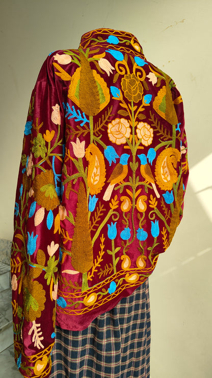 Giacca Boho con Tasche Laterali
