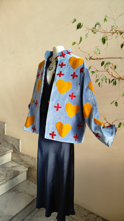 Giacca Boho con Tasche Laterali