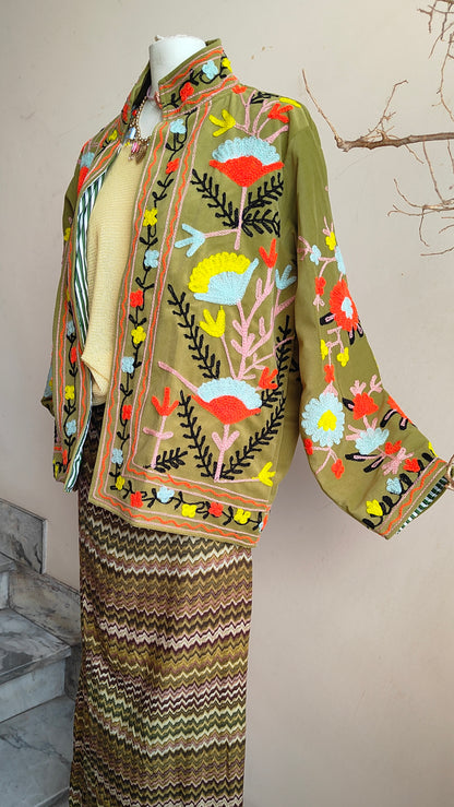 Giacca Boho con Tasche Laterali