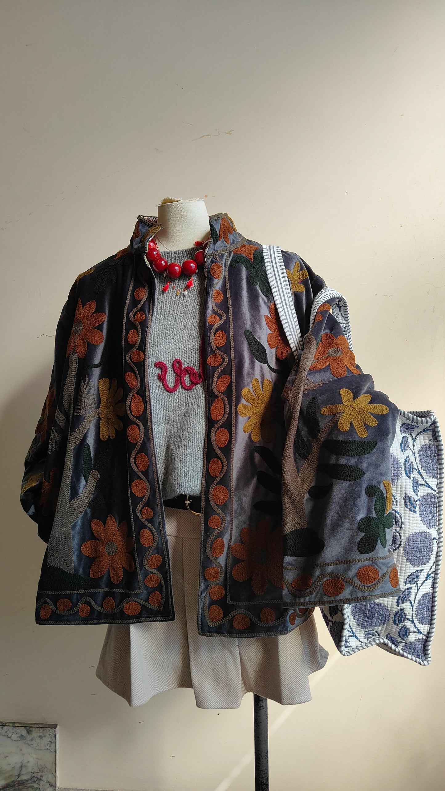 Giacca Boho con Tasche Laterali