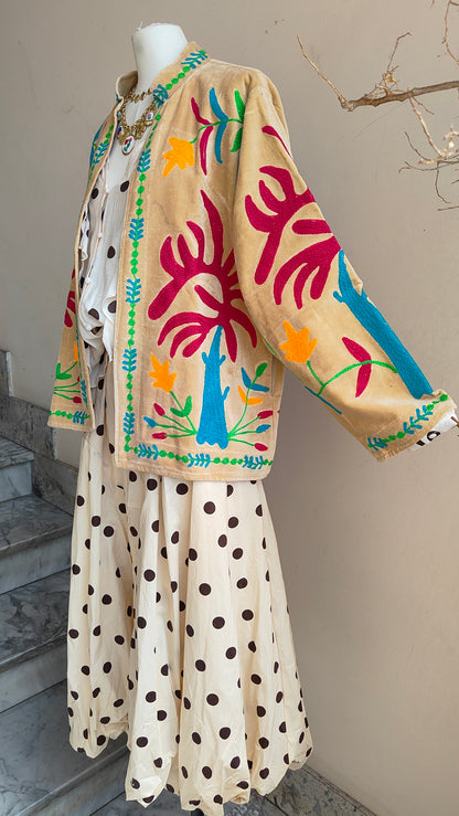 Giacca Boho con Tasche Laterali