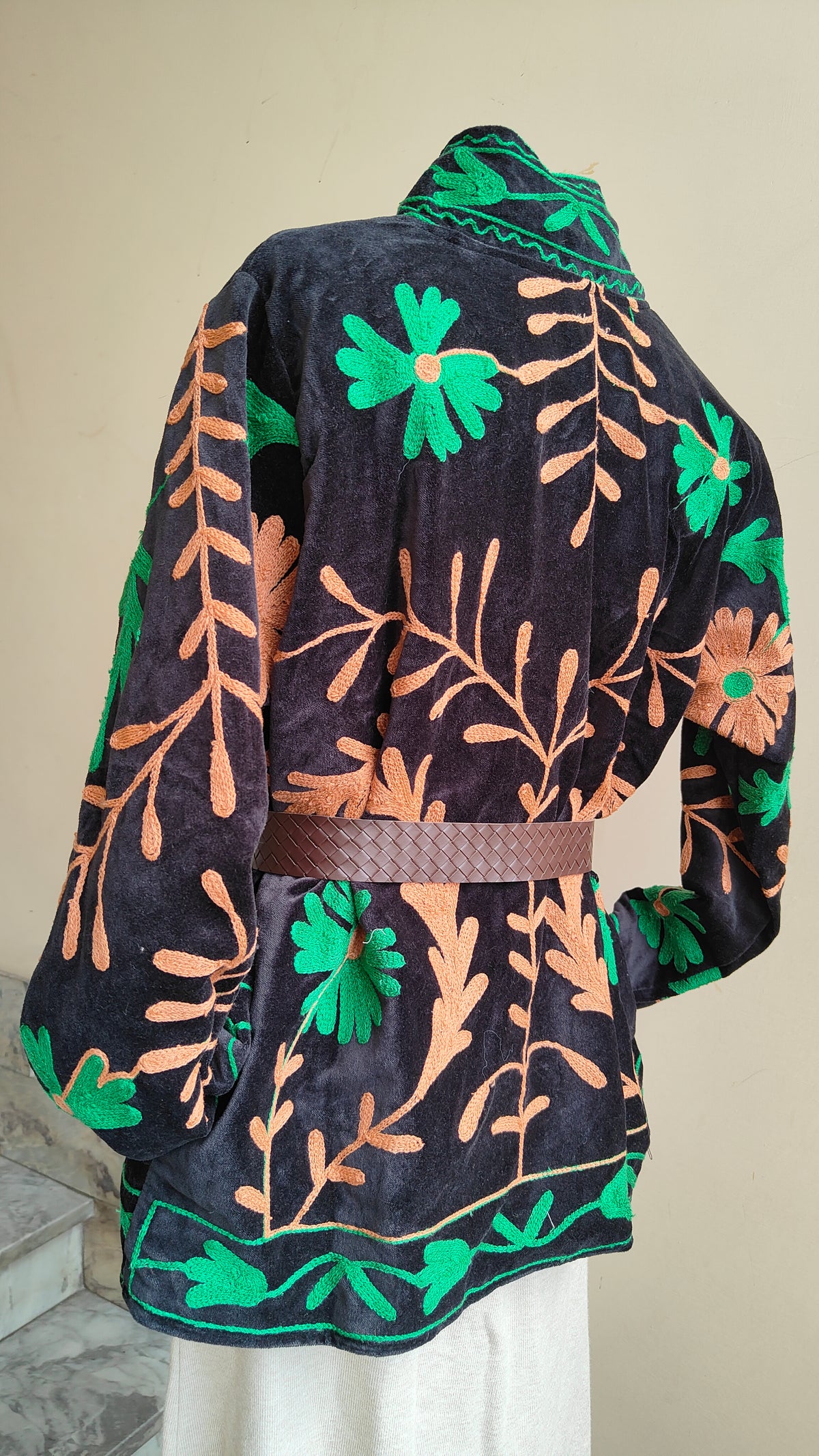 Giacca Boho con Tasche Laterali