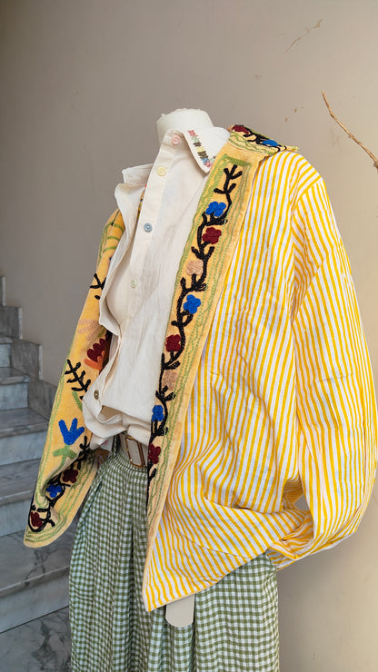 Giacca Boho con Tasche Laterali