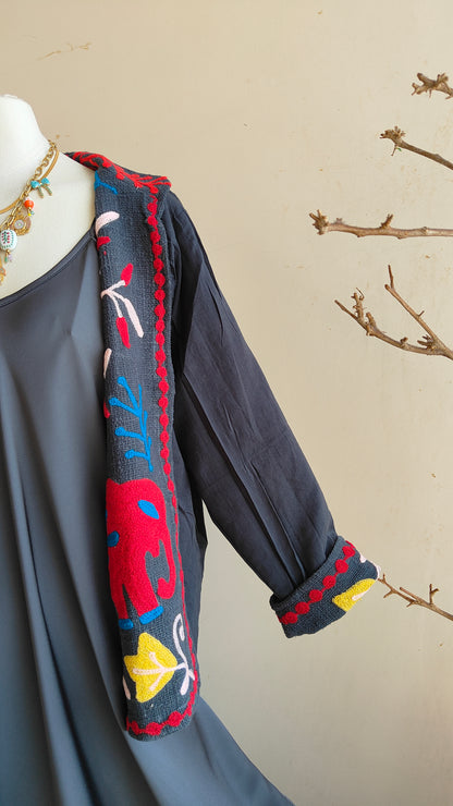 Giacca Boho tasche Canapa