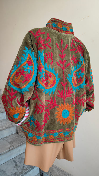 Giacca Boho con Tasche Laterali