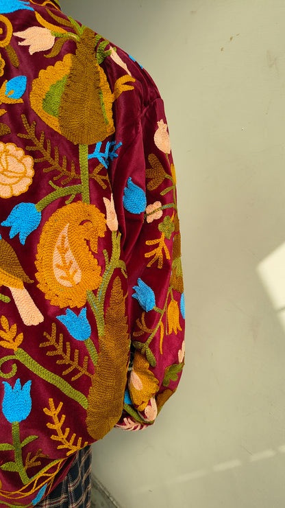 Giacca Boho con Tasche Laterali
