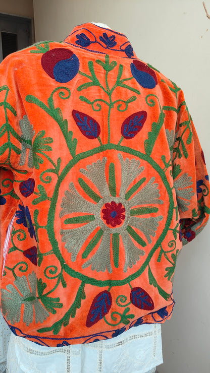 Giacca Boho con Tasche Laterali