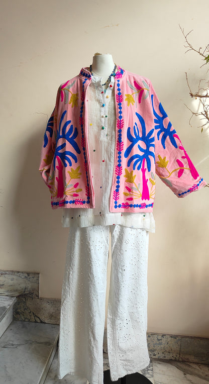 Giacca Boho con Tasche Laterali