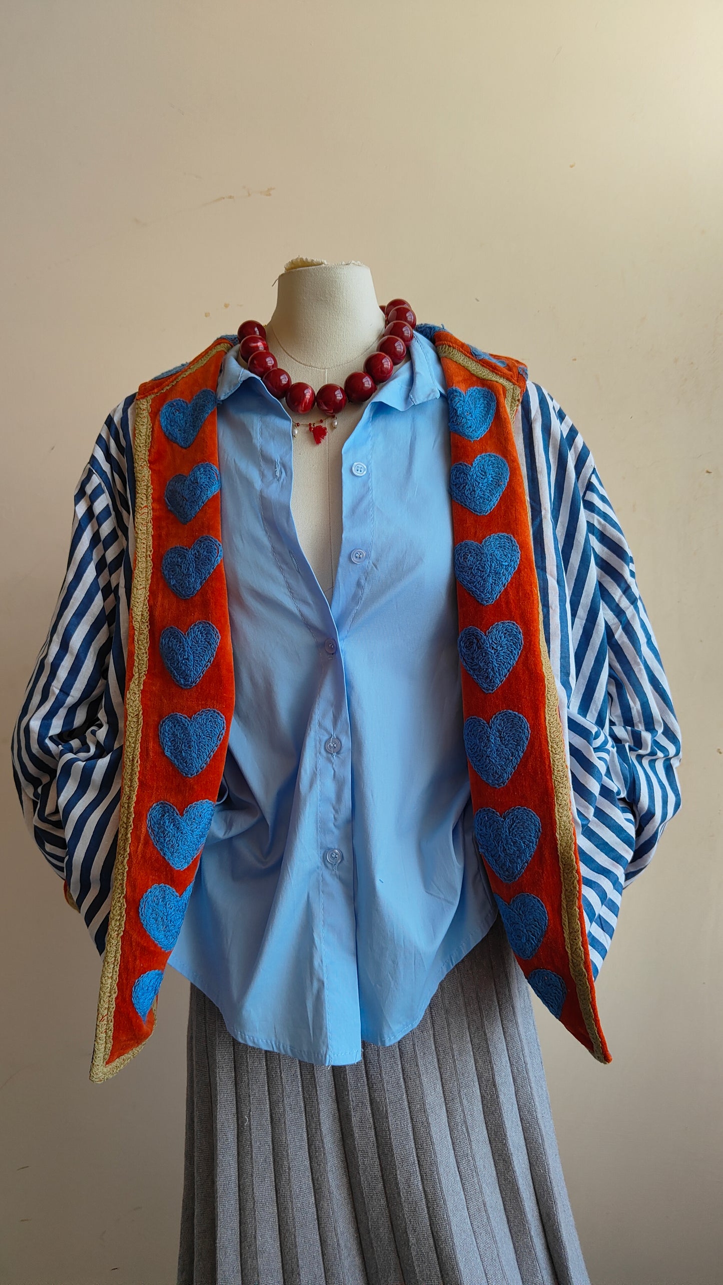 Giacca Boho con Tasche Laterali