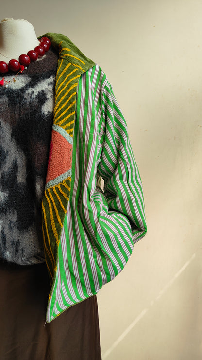 Giacca Boho con Tasche Laterali