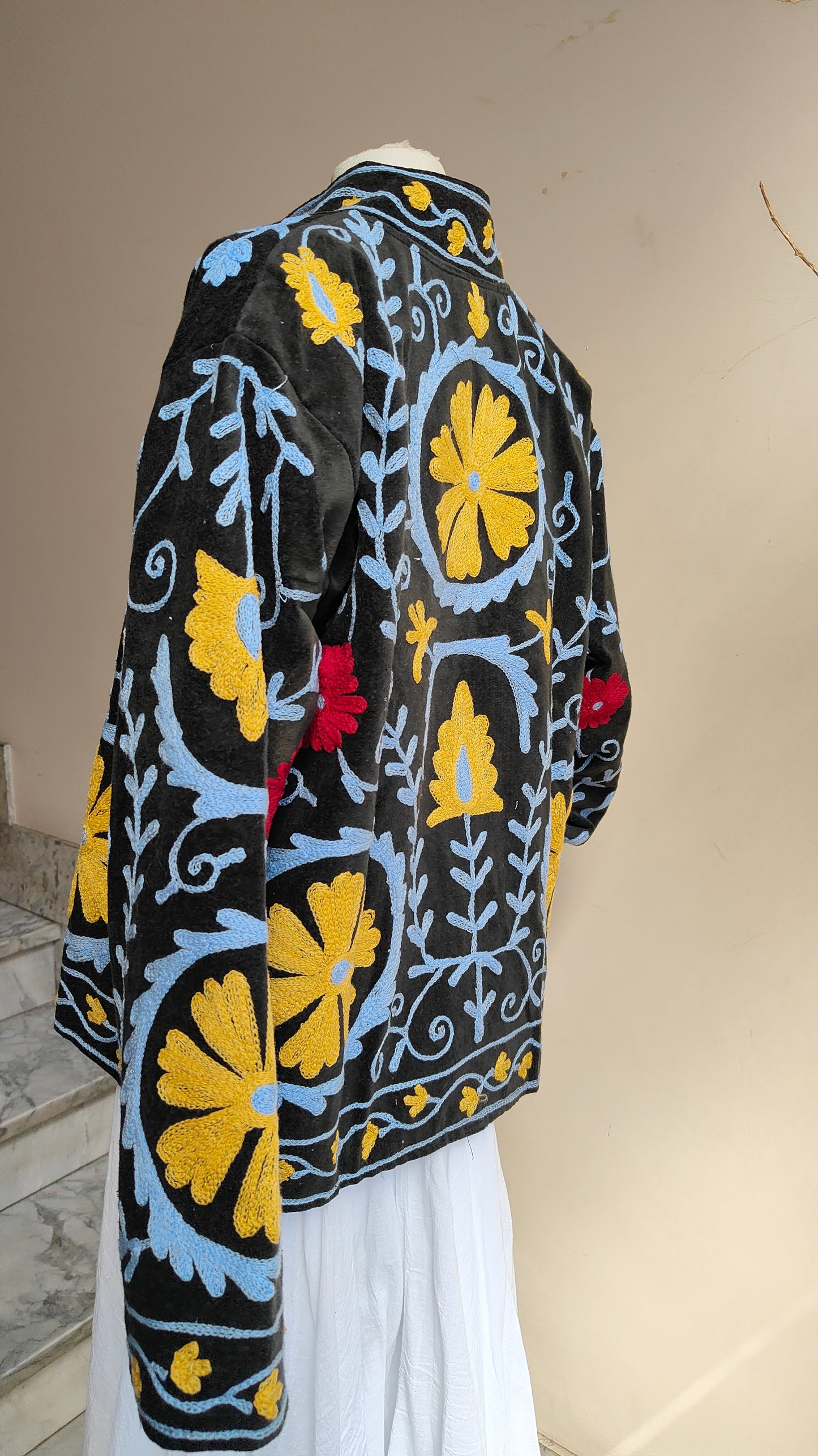 Giacca Boho con Tasche Laterali