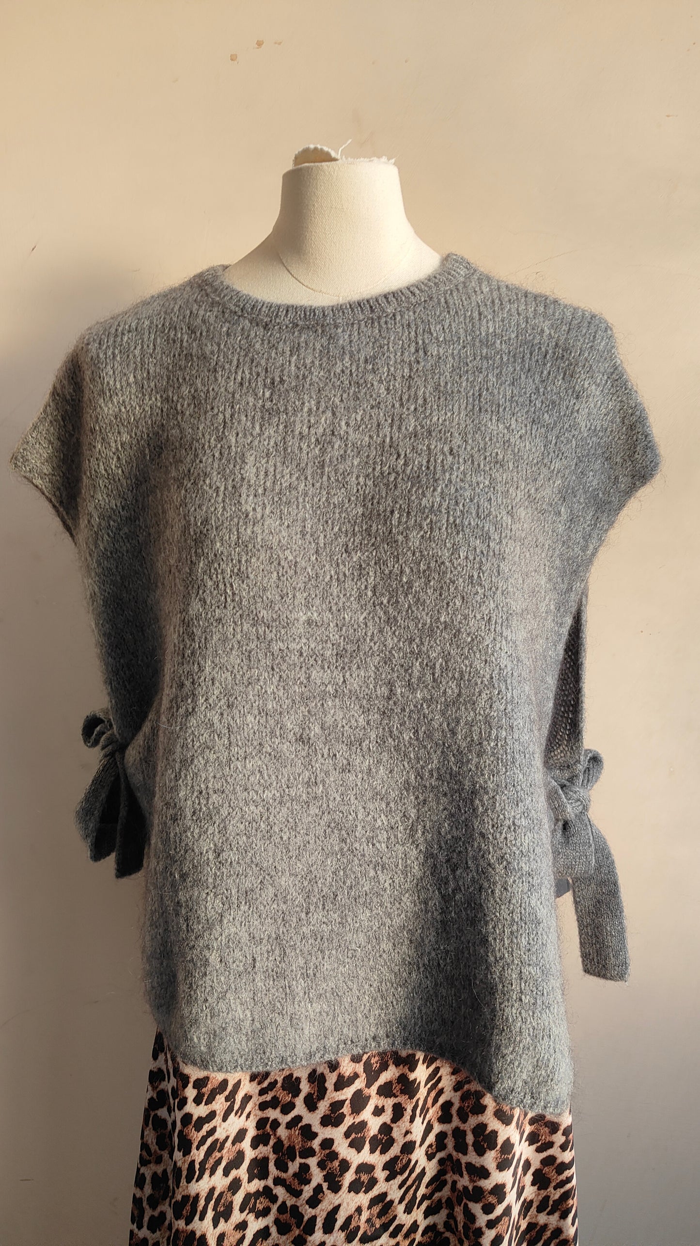 Gilet lacci mohair