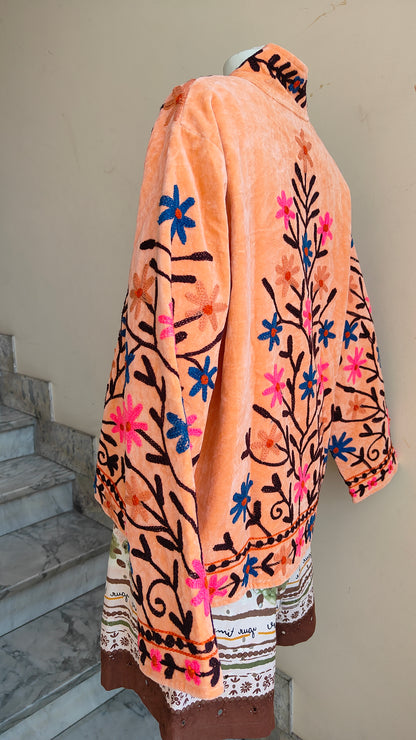 Giacca Boho con Tasche Laterali