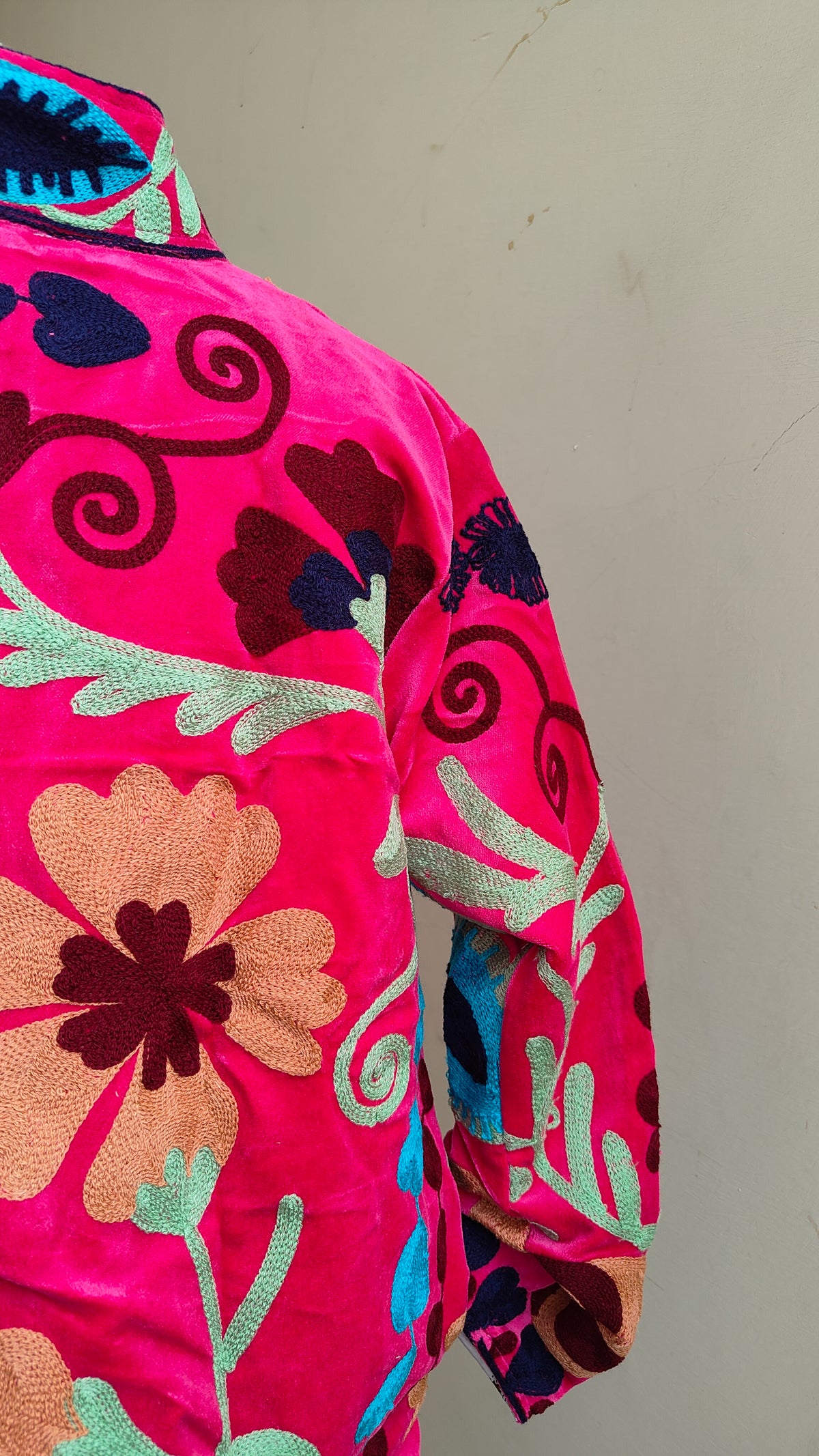 Giacca Boho con Tasche Laterali