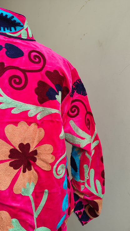 Giacca Boho con Tasche Laterali
