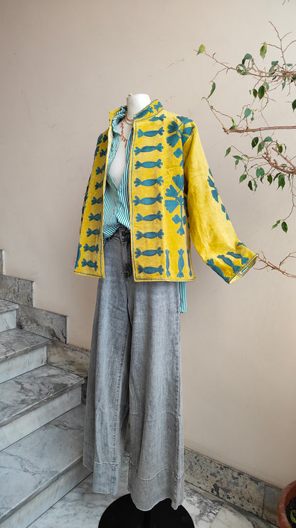 Giacca Boho con Tasche Laterali