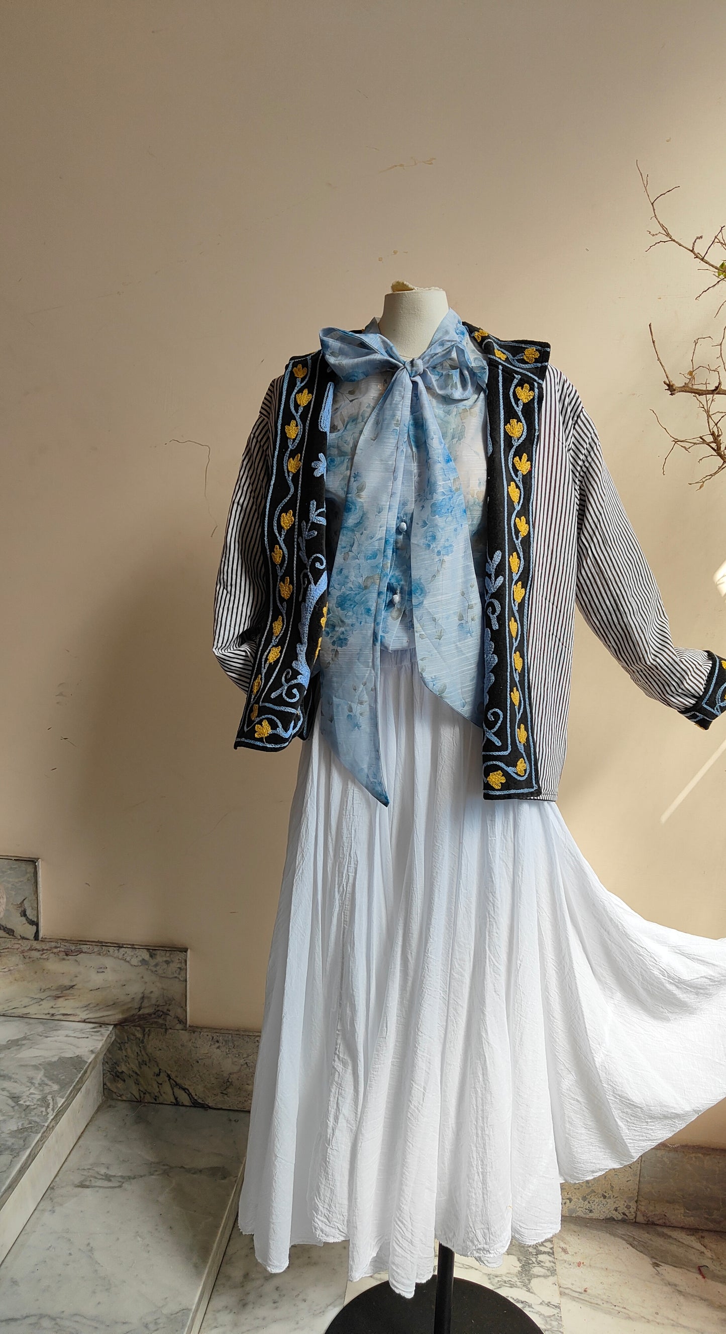 Giacca Boho con Tasche Laterali