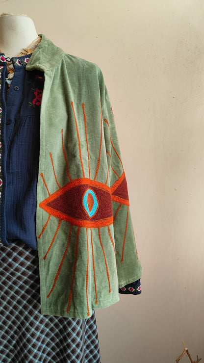 Giacca Boho con Tasche Laterali