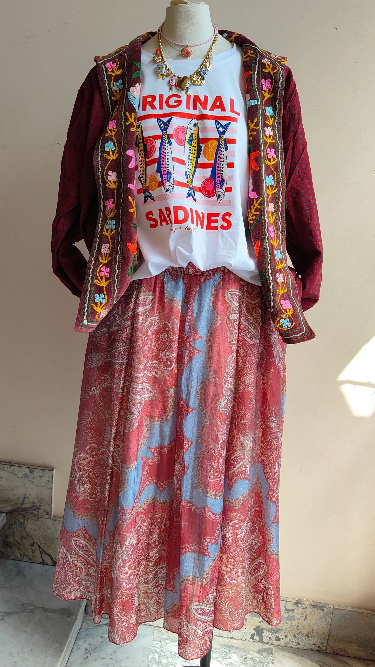 Giacca Boho con Tasche Laterali