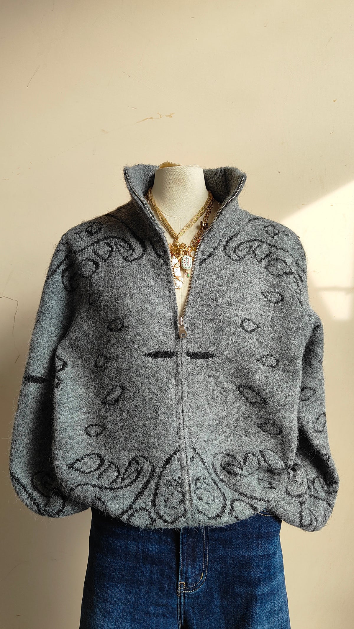 Cardigan Paisley Zip