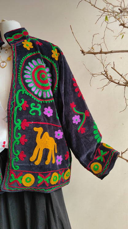Giacca Boho con Tasche Laterali