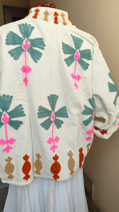 Giacca Boho con Tasche Laterali
