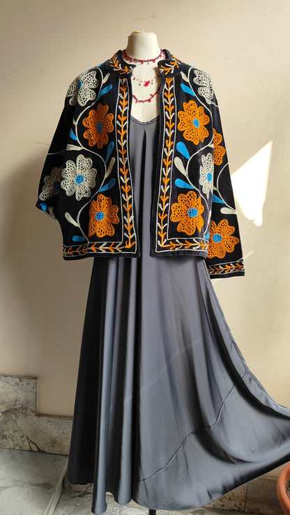 Giacca Boho con Tasche Laterali