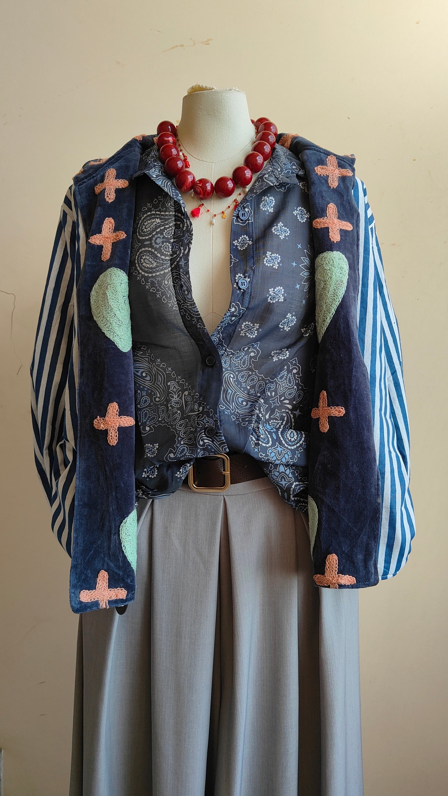 Giacca Boho con Tasche Laterali