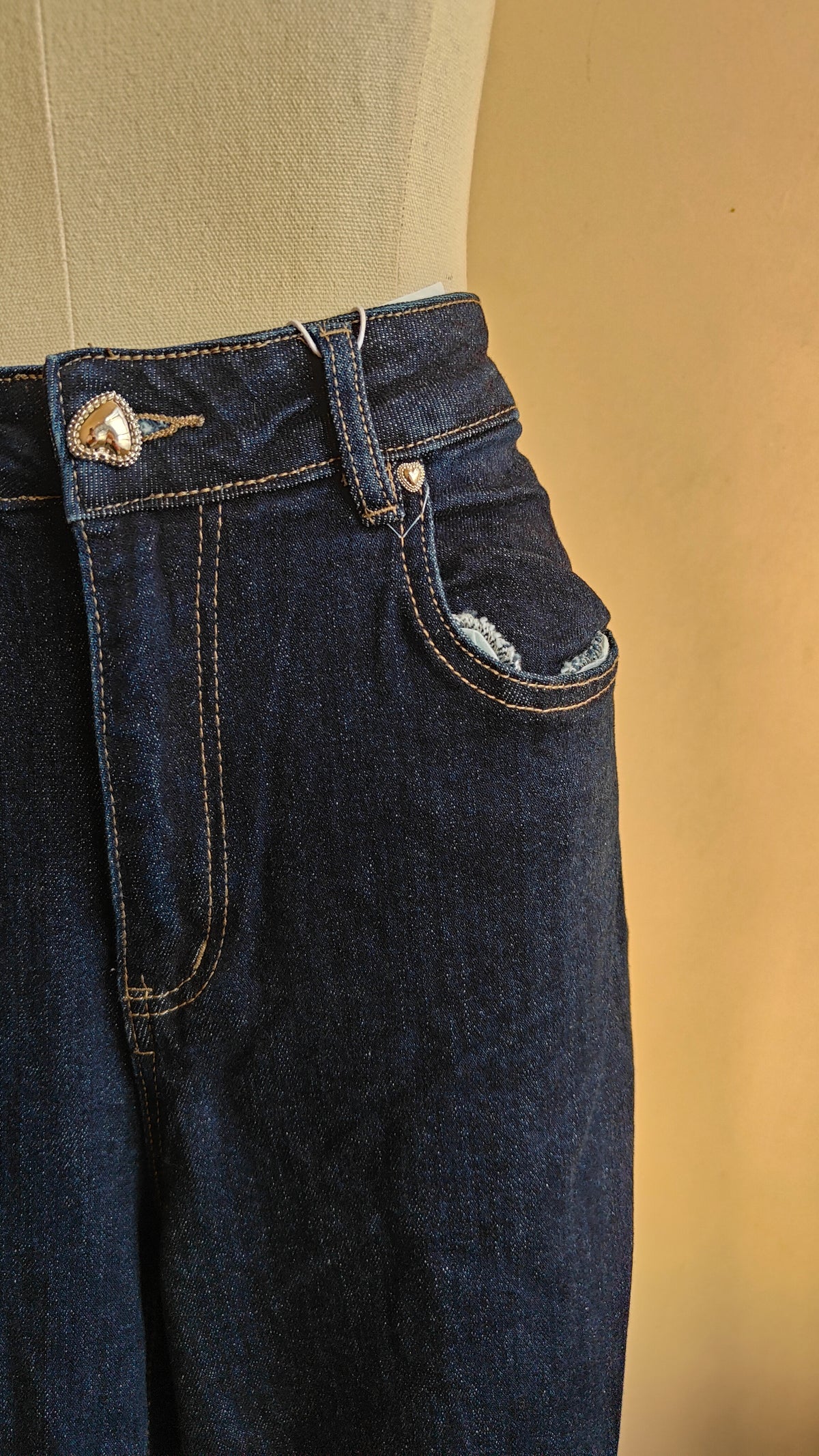 JEANS CUORE TARTAN