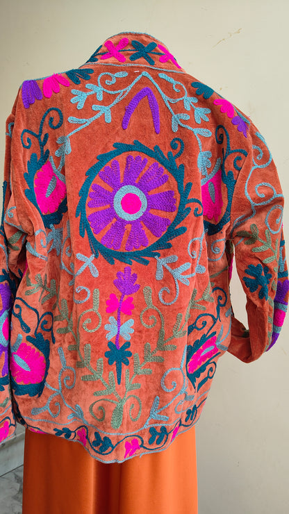 Giacca Boho con Tasche Laterali