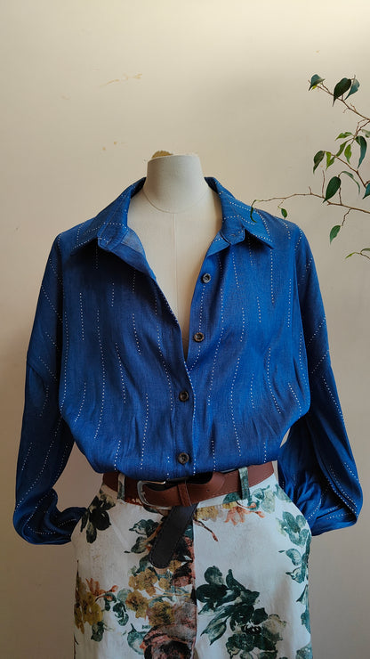 Camicia jeans punti luce